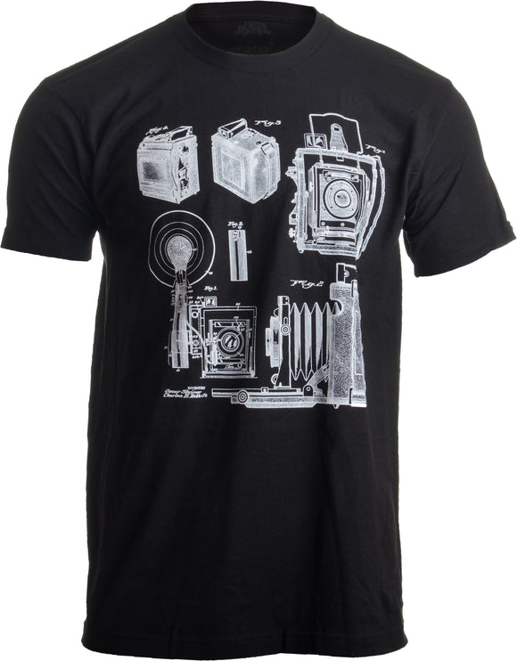 1938 Graflex Speed Graphic Camera Patent Drawing | Photographer Unisex T-shirt