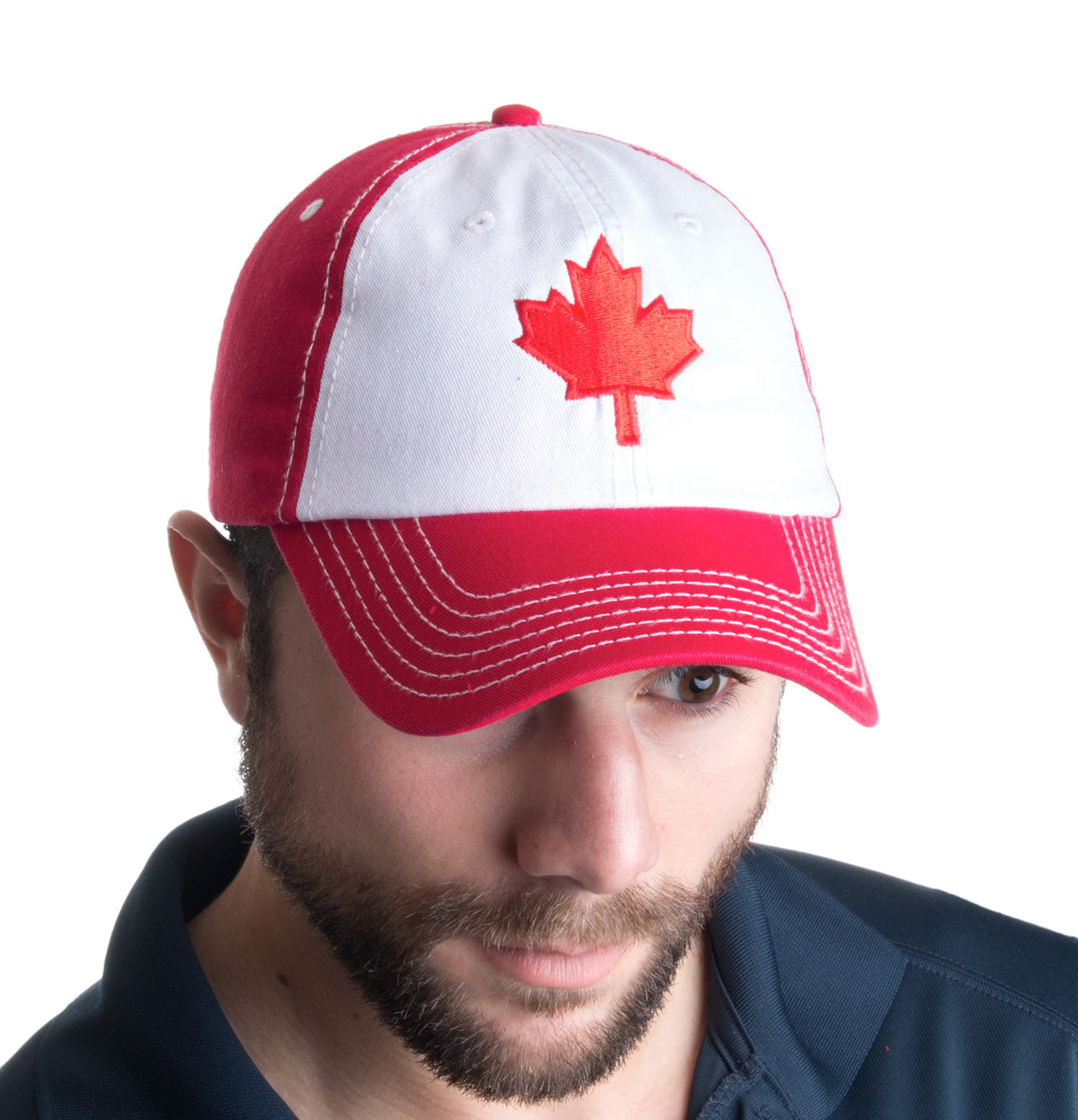 Canada Maple Leaf Hat | Canadian Pride Embroidered Adult Twill Baseball Cap