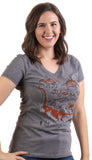 Dinosaur Species | Dino Mom Birthday Party Costume Top V-neck T-shirt for Women