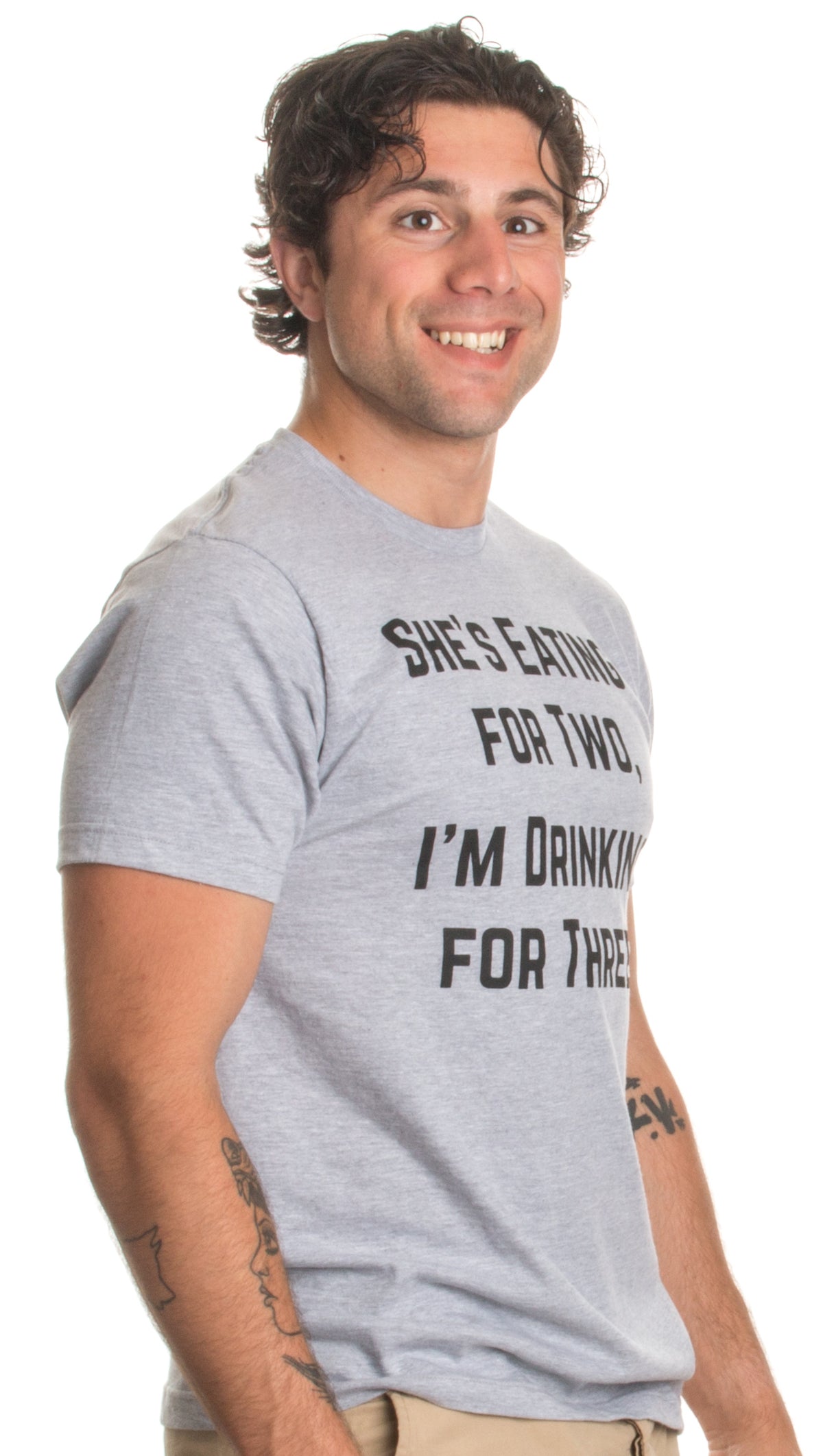 Mens Drinking For Three Funny New Dad Father Pregnancy Joke Shirt Mens Drinking For Three Funny New Dad Father Pregnancy Joke Shirt