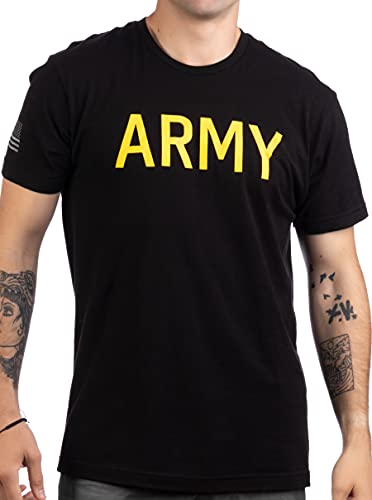 ARMY PT Style Shirt - U.S. Military Training Infantry Workout Black T-shirt