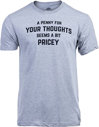 A Penny for Your Thoughts Seems a Bit Pricey | Funny Tee Shirt, Sarcastic Saying Humor Joke T-Shirt for Men Women