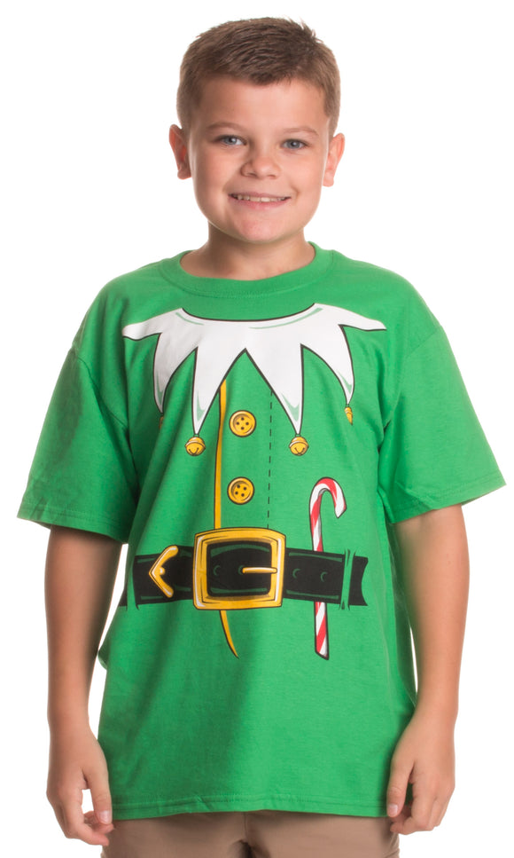 Kid's Santa's Elf Costume -Children's Christmas Holiday Humor Youth T-shirt