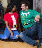 Santa's Elf Costume - Novelty Christmas Sweater Holiday Crewneck Sweatshirt