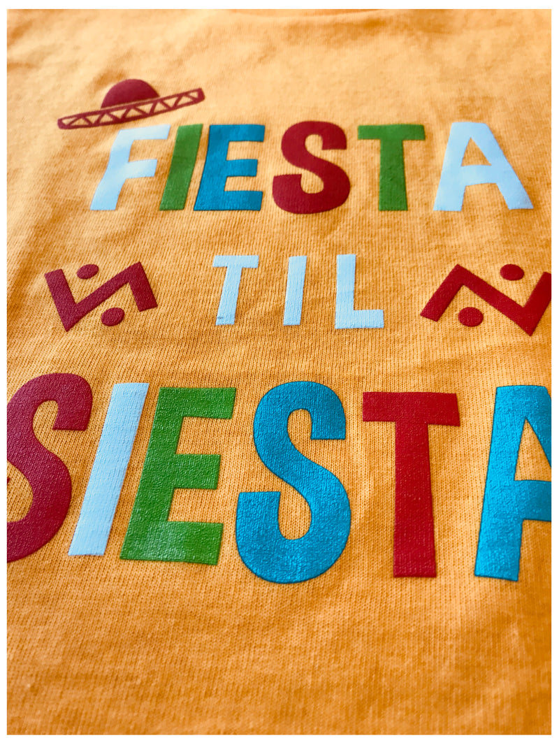 Fiesta til' Siesta | Cute Funny Napping Nap Time Party Toddler Boy Girl T-shirt