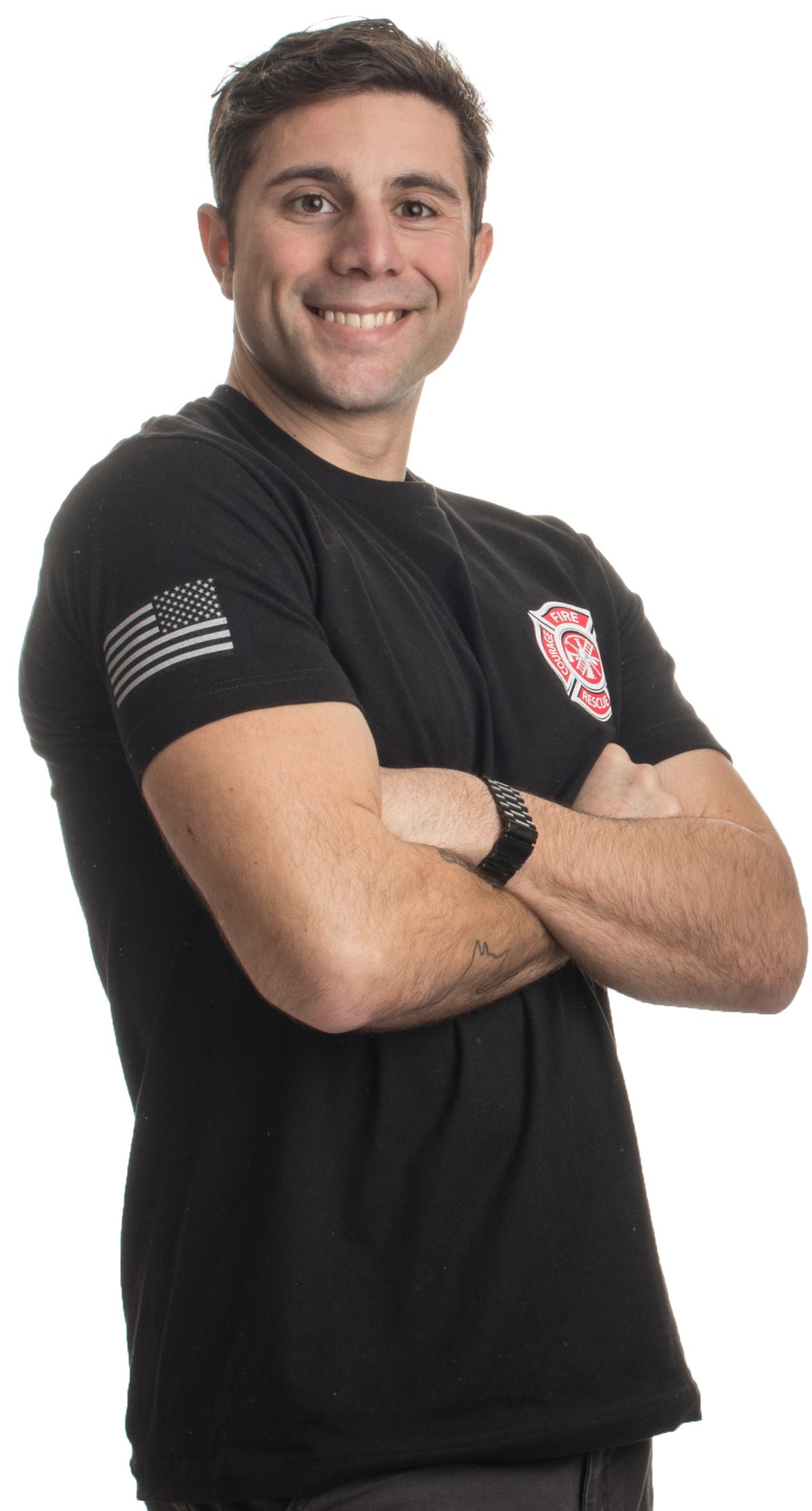 Fire & Rescue Maltese Cross | Firefighter Fire Courage Honor Men Women T-shirt