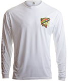 Fishing Ruler - Long Sleeve Wicking Fisherman Shirt Forearm Ruler T-shirt