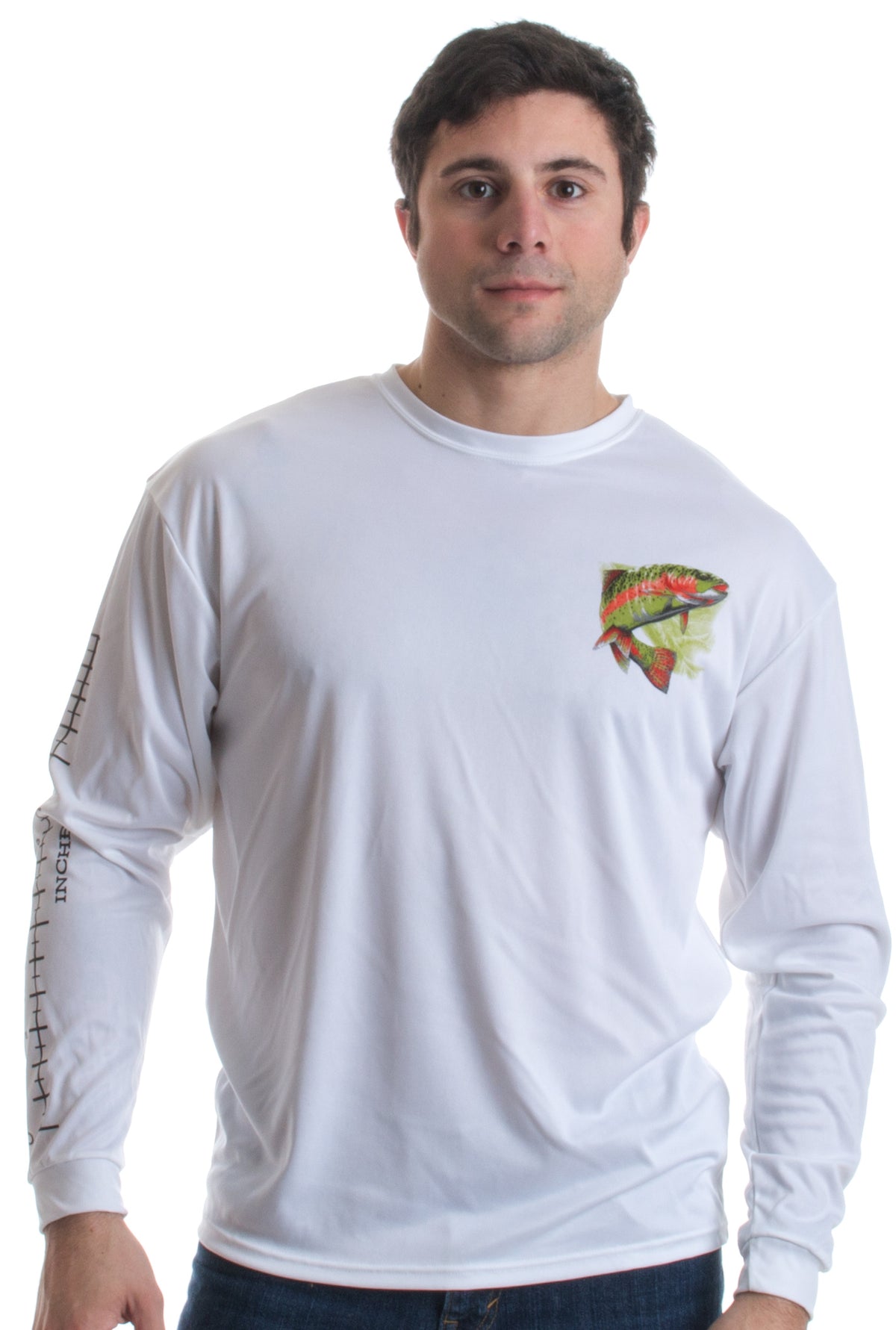 Fishing Ruler - Long Sleeve Wicking Fisherman Shirt Forearm Ruler T-sh –  Ann Arbor T-shirt Company