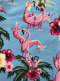 Naughty Flamingo | Funny Drinking Sex Party Hawaiian Button Down Polo Shirt Men