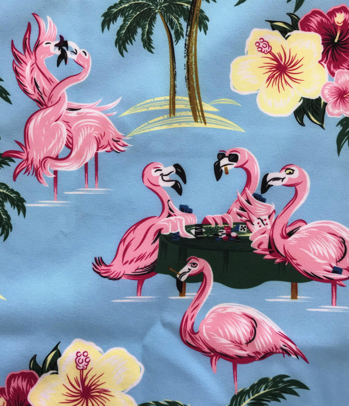 Naughty Flamingo | Funny Drinking Sex Party Hawaiian Button Down Polo Shirt Men