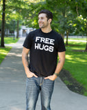FREE HUGS | Cute, Funny Optimist Humanist Silly Hugging Unisex T-shirt