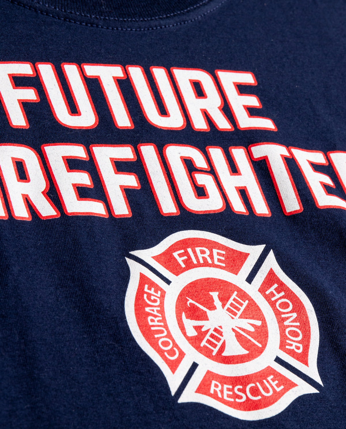 Future Firefighter | Cute Kid's Fire Fighter Badge Boy Girl Child Youth T-shirt