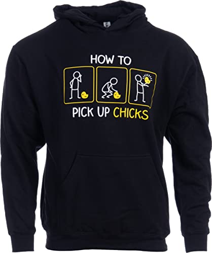 Pick Up Chicks Long Sleeve Fleece, White Ink