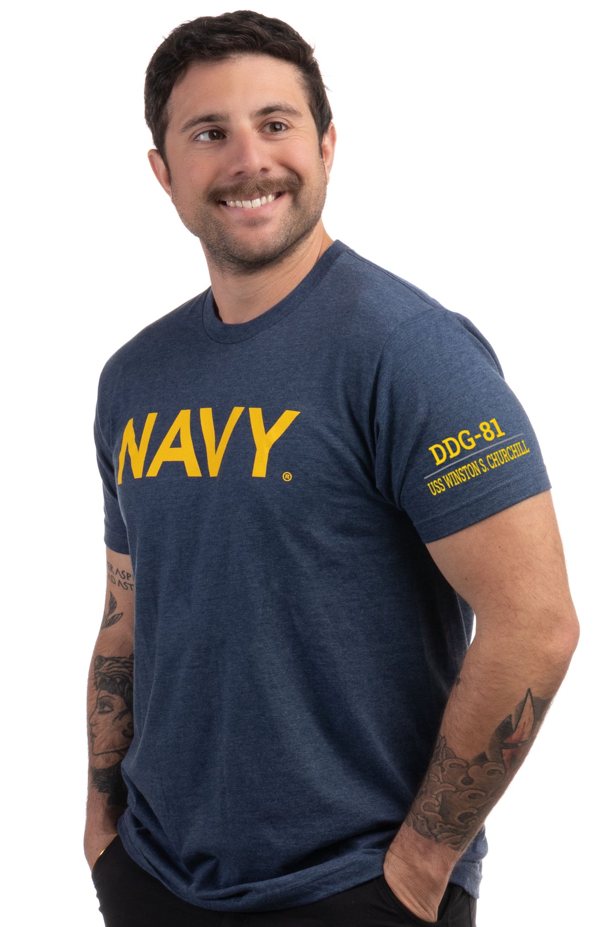 USS Winston S. Churchill, DDG-81 | U.S. Navy Sailor Veteran USN United States Naval T-shirt for Men Women
