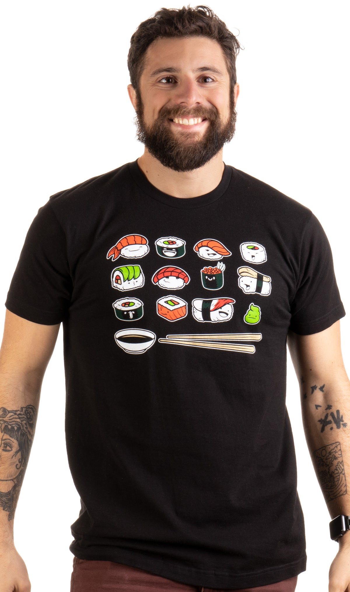 Happy Sushi | Funny, Cute Fun Japanese Food Go Rice Art for Men Women T-shirt