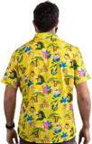 Bananas & Blow | Funny Drug Hawaiian Button Down Polo Golf Party Shirt for Men