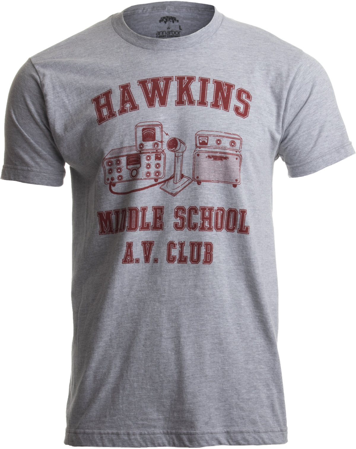 Hawkins Middle School A.V. Club | Vintage Style 80s Costume AV Hawkin T-shirt