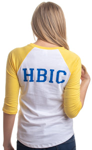 HBIC | Head Bitch in Charge Riverdale Teen Vixen Women Yellow Baseball T-shirt