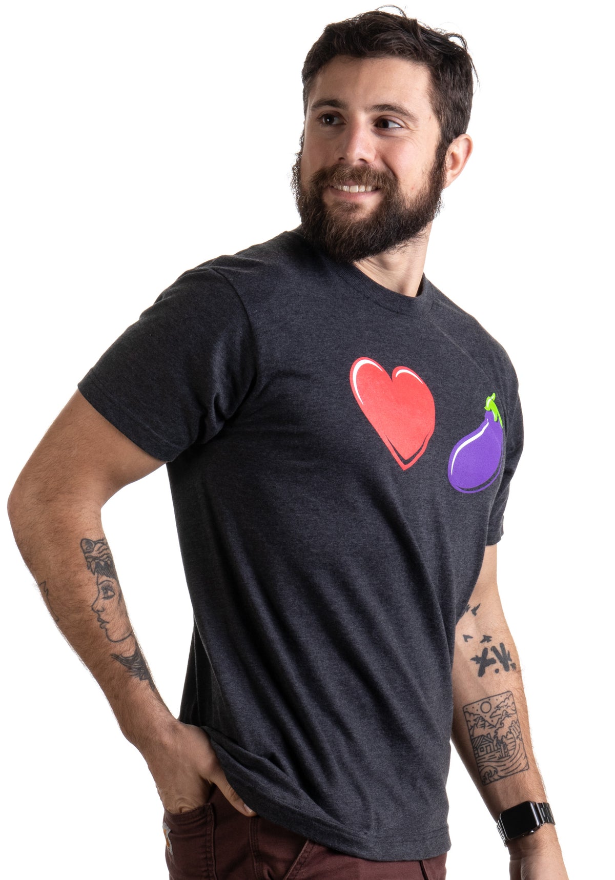 Love Eggplant | Funny Gay Pride Humor LGBTQ Silly Joke for Men Women T-shirt
