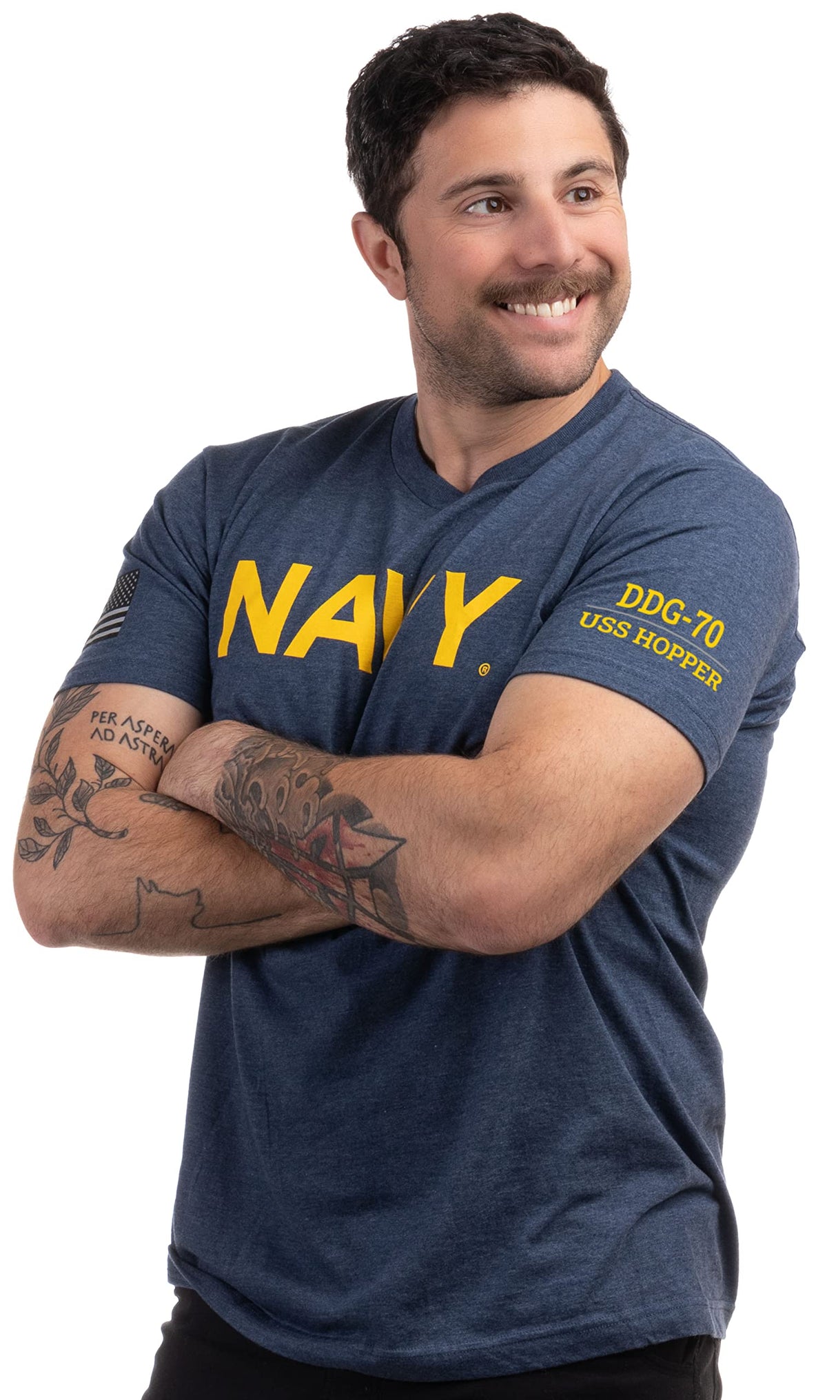 USS Hopper, DDG-70 | U.S. Navy Sailor Veteran USN United States Naval T-shirt for Men Women