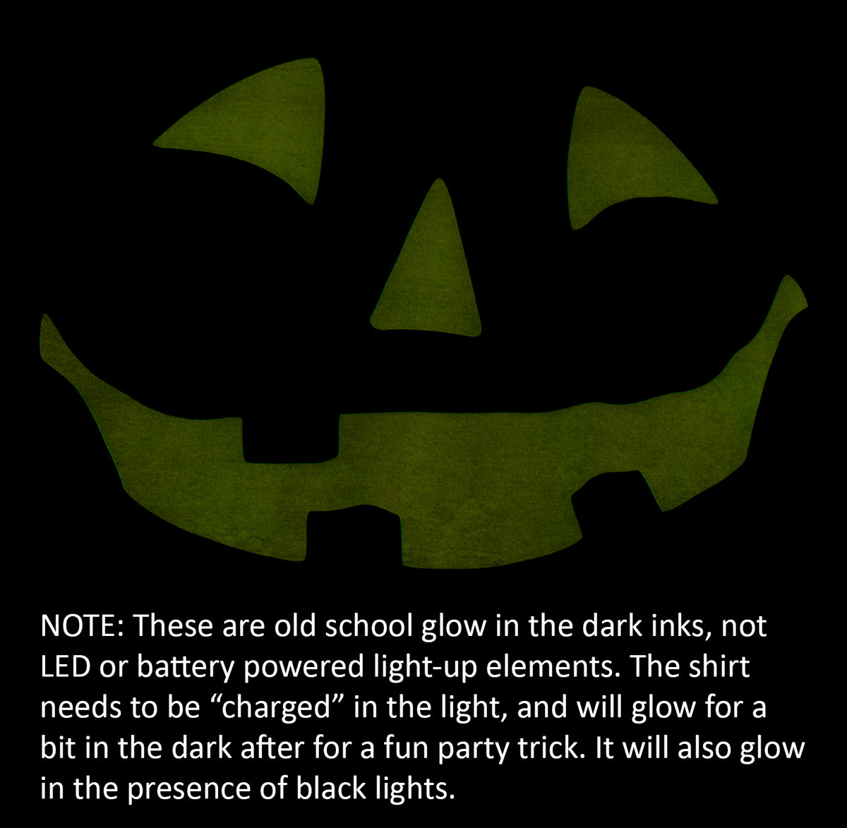 Glow in the Dark Jack O' Lantern Face | Halloween Pumpkin Costume Unisex T-shirt