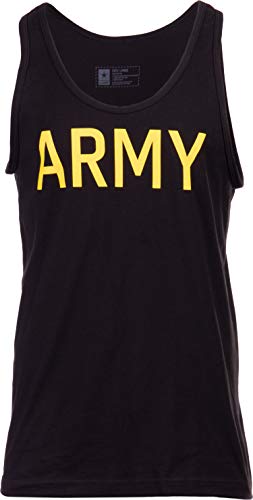Army PT Tank, Yellow Ink - [WITH ARMY PAD PRINT & HANG TAG]