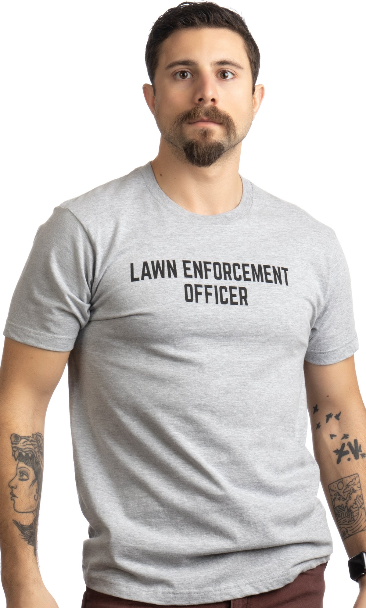 Lawn Enforcement Officer | Dad Joke Funny Father Grandpa Men Landscaping T-shirt