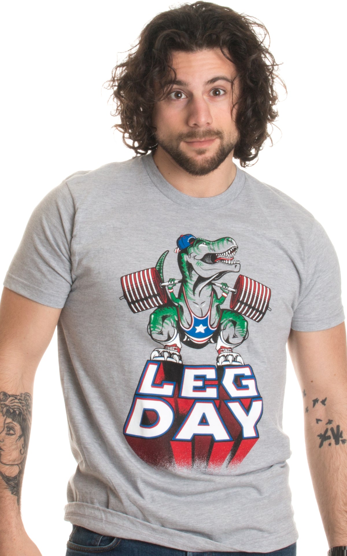 LEG DAY | Funny Weight Lifting Olympic Barbell Training Squat Workout T-shirt