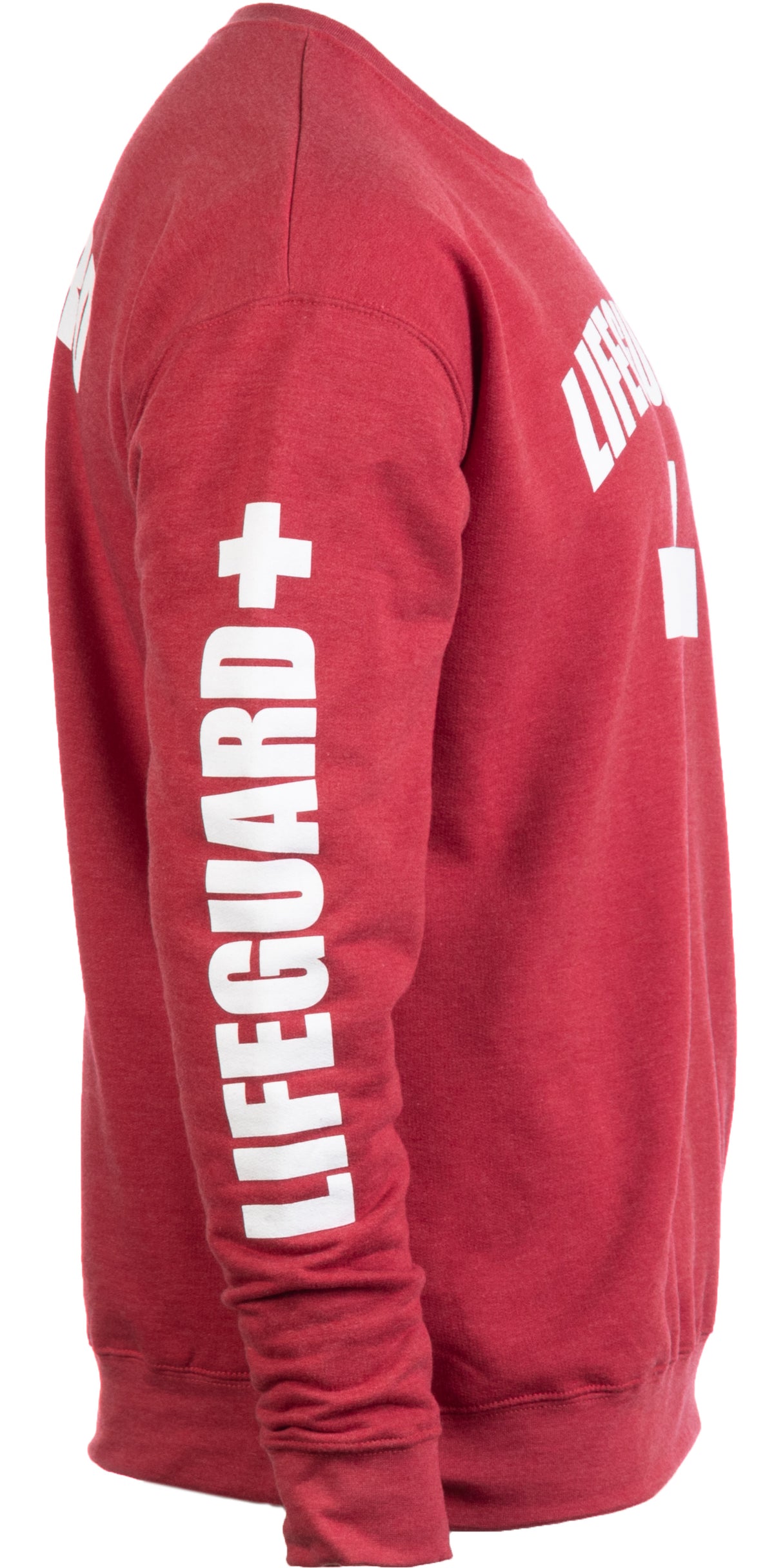LIFEGUARD | Red Unisex Uniform Fleece Sweatshirt Crewneck Sweater for Men Women