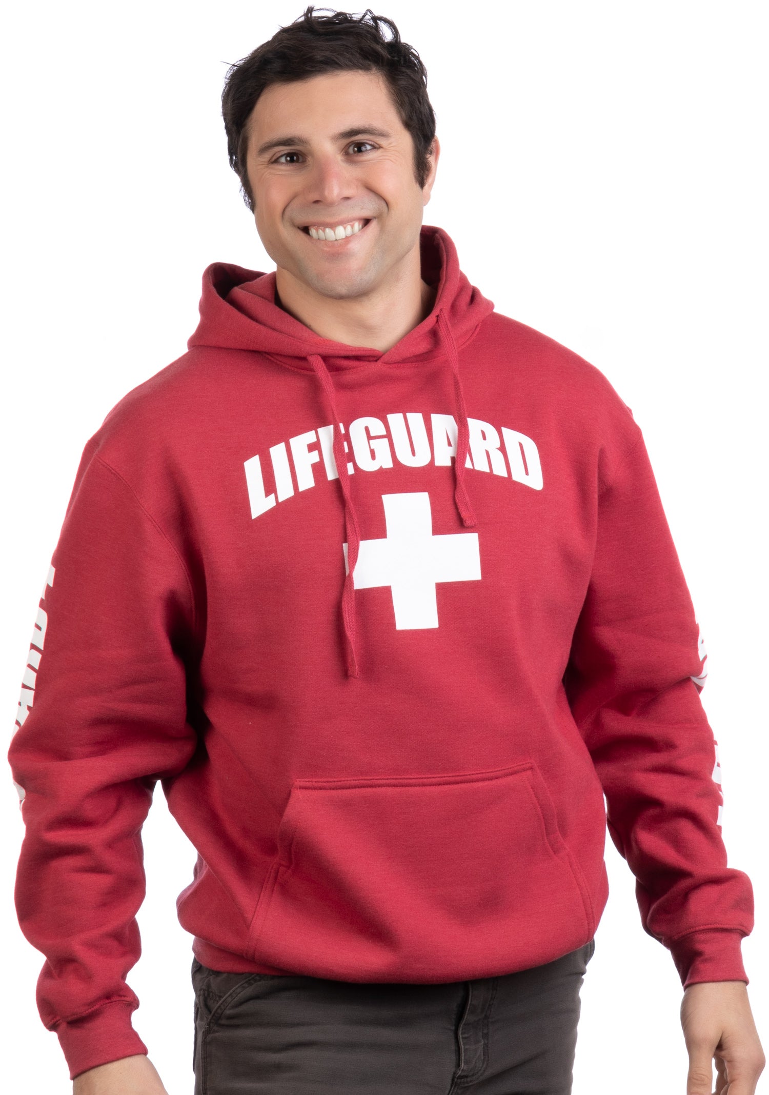 Red cheap hoodie lifeguard