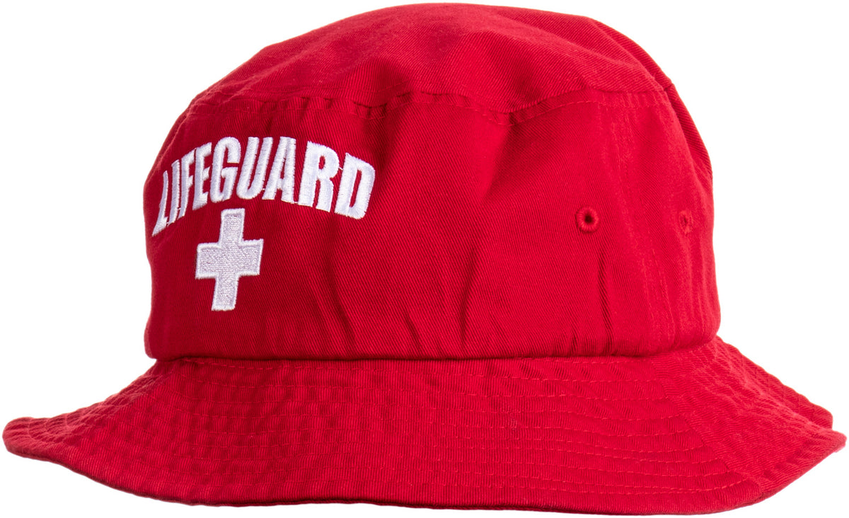 Lifeguard Bucket Hat | Professional Guard Red Sun Cap Men Women Costume Uniform