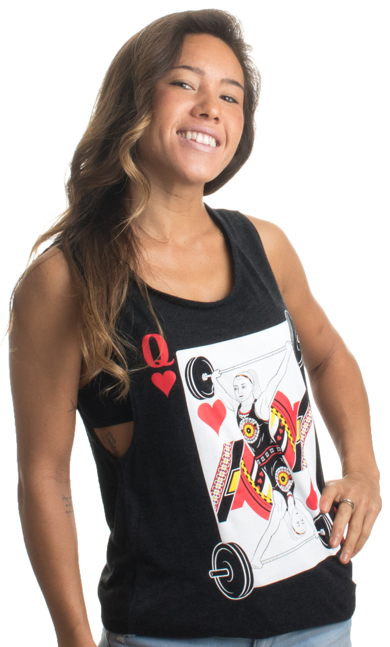 Queen of Squats | Workout Athletic Gym Lifting Women's Flowy Muscle Tank Top
