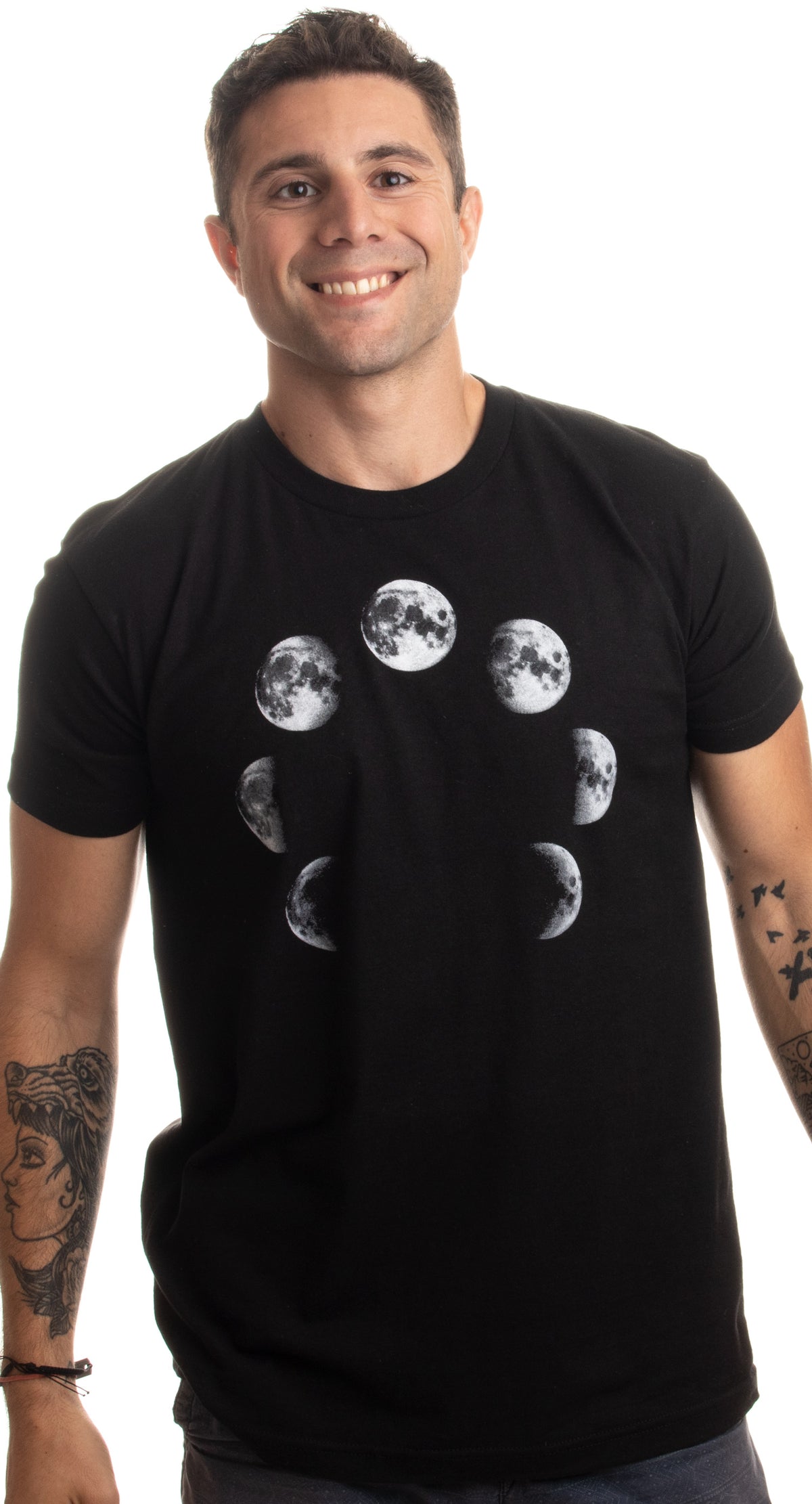 Lunar Cycle | Moon Art NASA Astronomy Space Nerd Full Luna for Men Women T-shirt