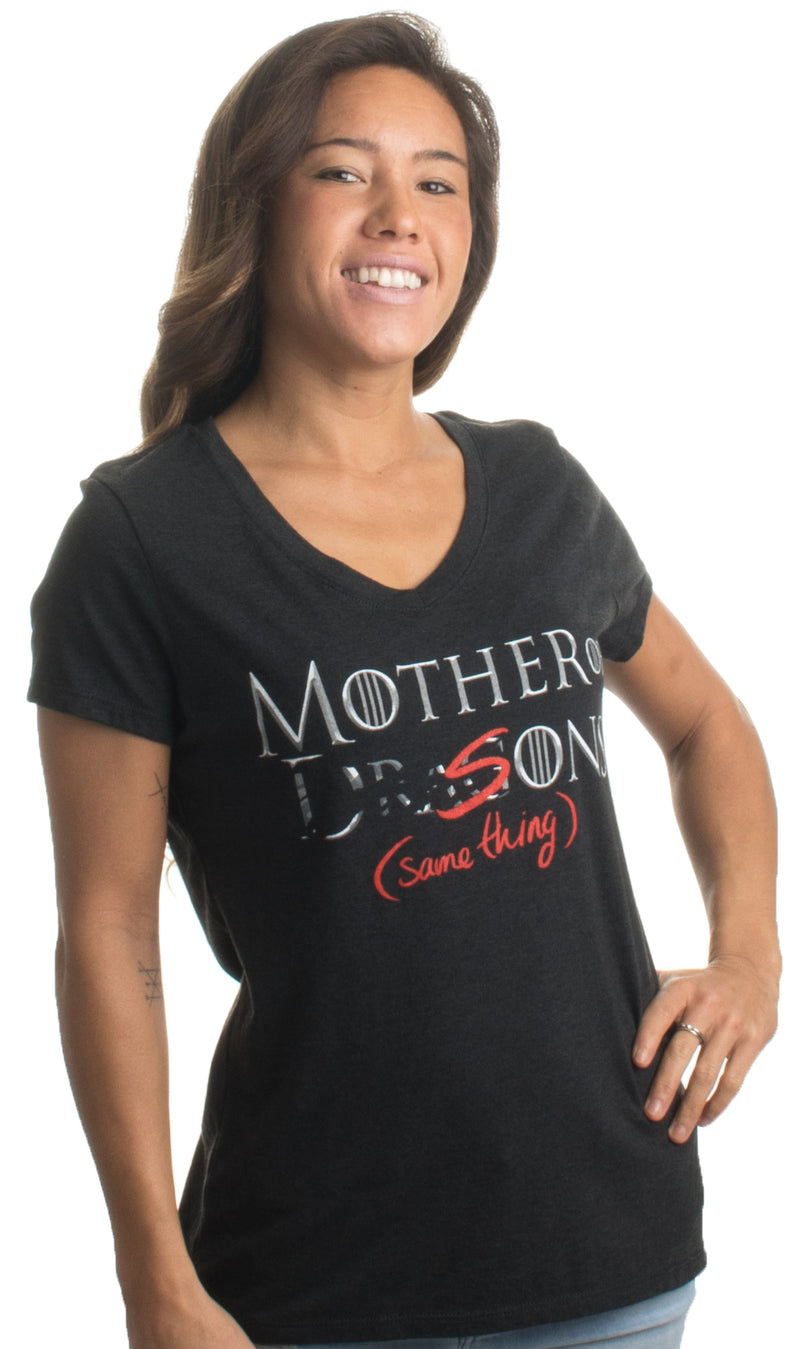 Mother of Dragons (er, Sons - Same Thing) | Funny Mommy Ladies' V-neck T-shirt