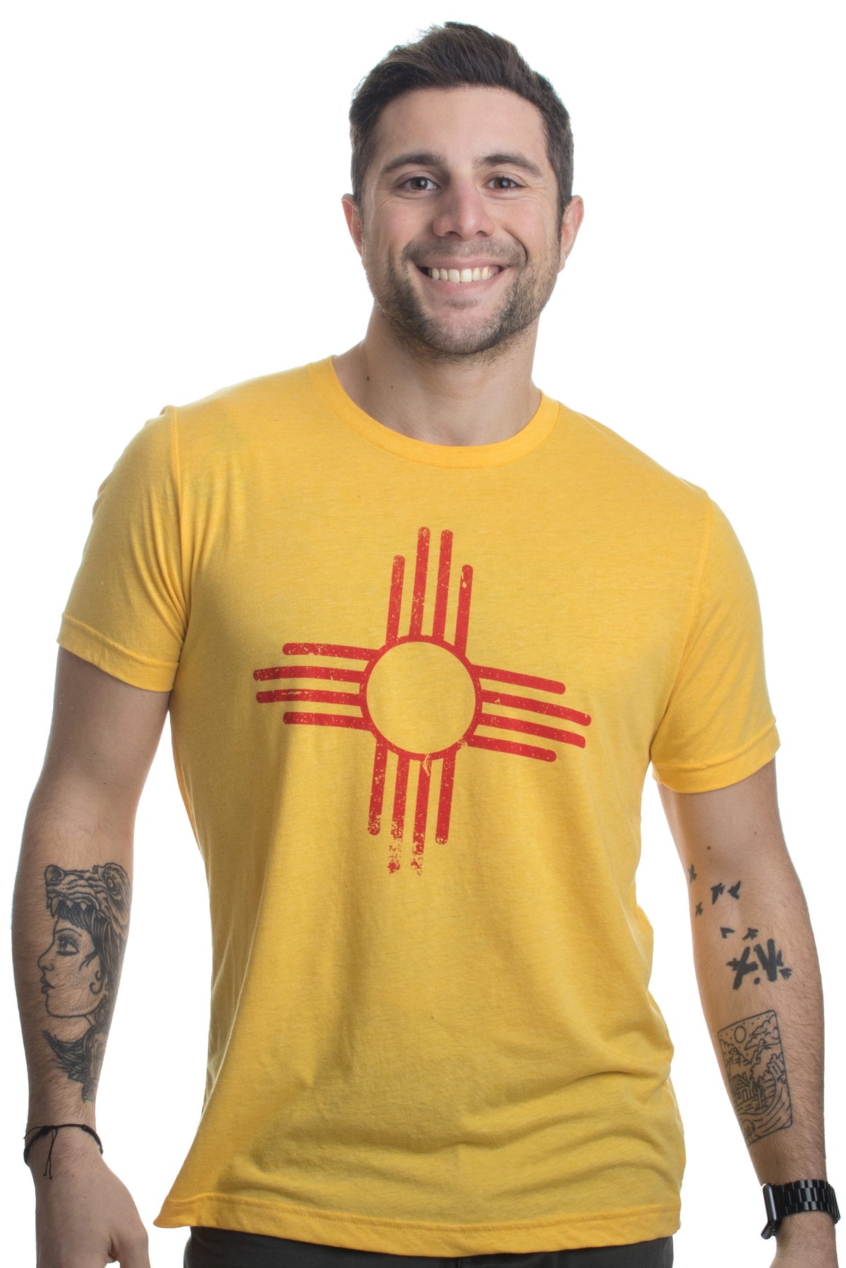 Vintage New Mexico Flag | Zia Sun New Mexican State Pride Men or Women T-shirt