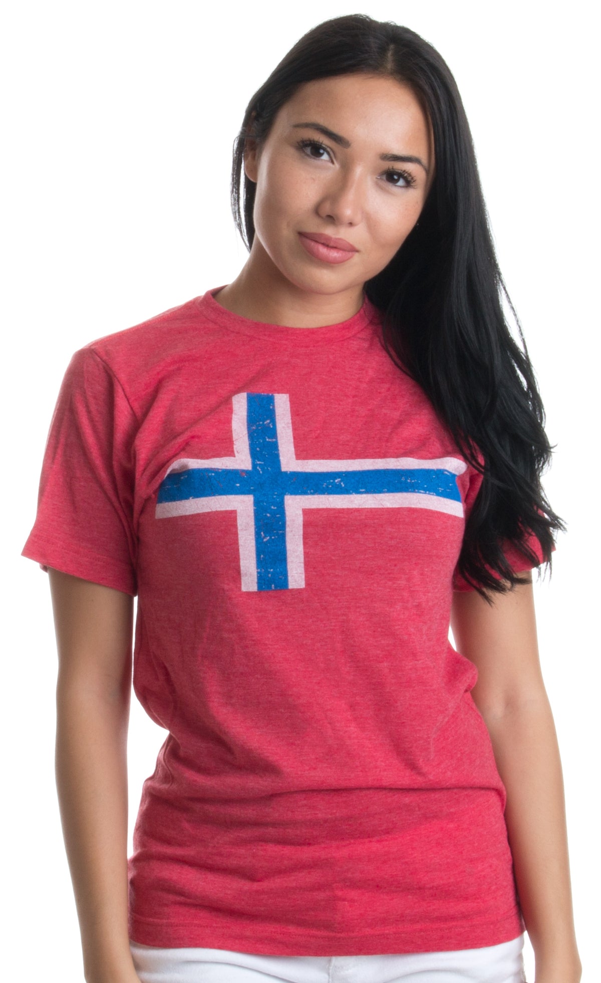 Norwegian Flag | Vintage Style, Retro-Feel Norway Flag & Lion Unisex T-shirt