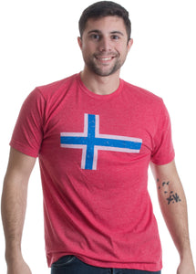 Norwegian Flag | Vintage Style, Retro-Feel Norway Flag & Lion Unisex T-shirt