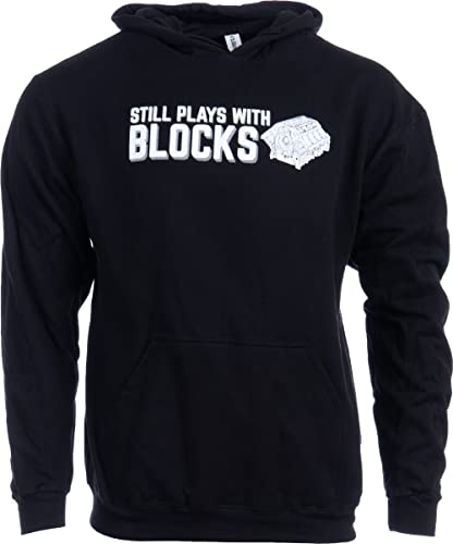 Plays with Blocks Long Sleeve Fleece, White Ink