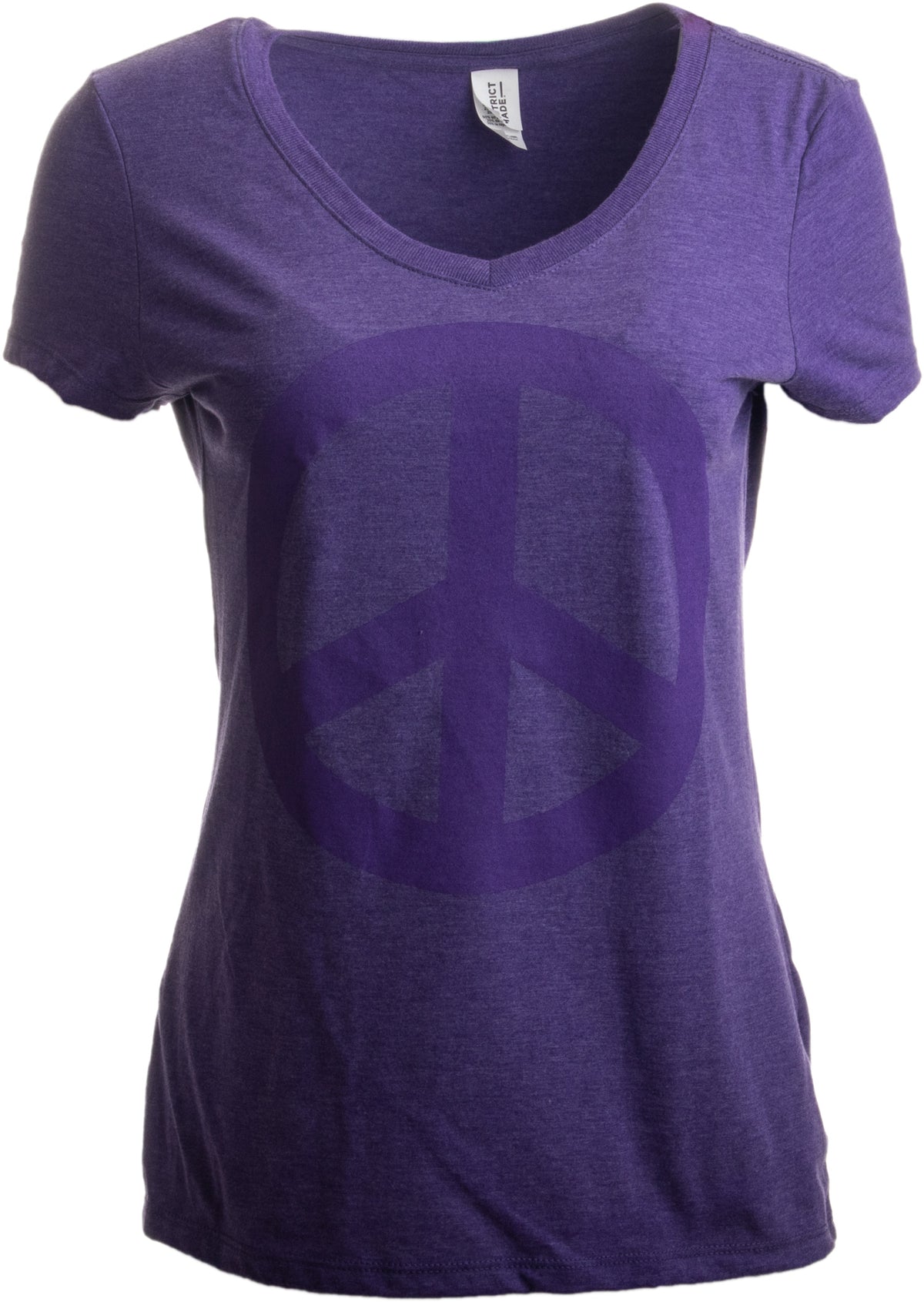 Peace Sign | Cute, Cool Retro Hippy Positive Happy Yoga V-neck T-shirt for Women