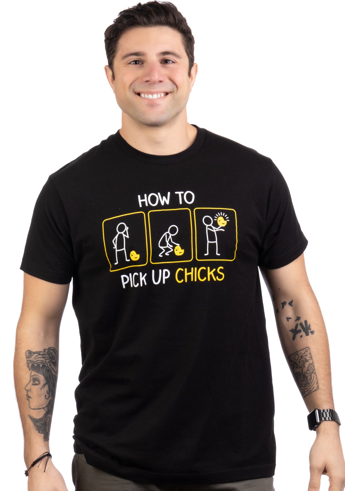 How to Pick up Chicks - Funny Sarcastic Saying Sarcasm Joke Tee Men T-shirt