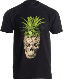 Pineapple Skull | Bizarre Goth Creepy Weird Fruit Illustration Art Men's T-shirt