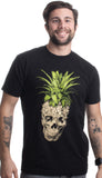 Pineapple Skull | Bizarre Goth Creepy Weird Fruit Illustration Art Men's T-shirt