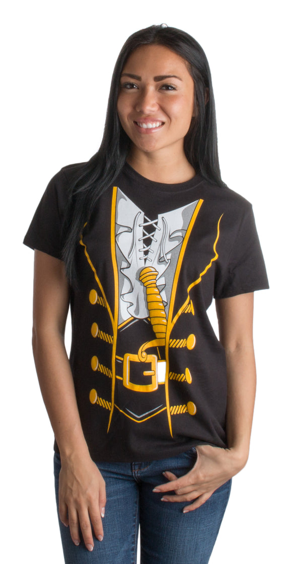 Pirate Costume - Jumbo Print Funny Caribbean Cruise Shirt T-shirt for Women