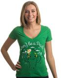 Don’t Be a Prick Cactus | Funny Sassy Joke Be Nice Cute V-neck T-shirt for Women