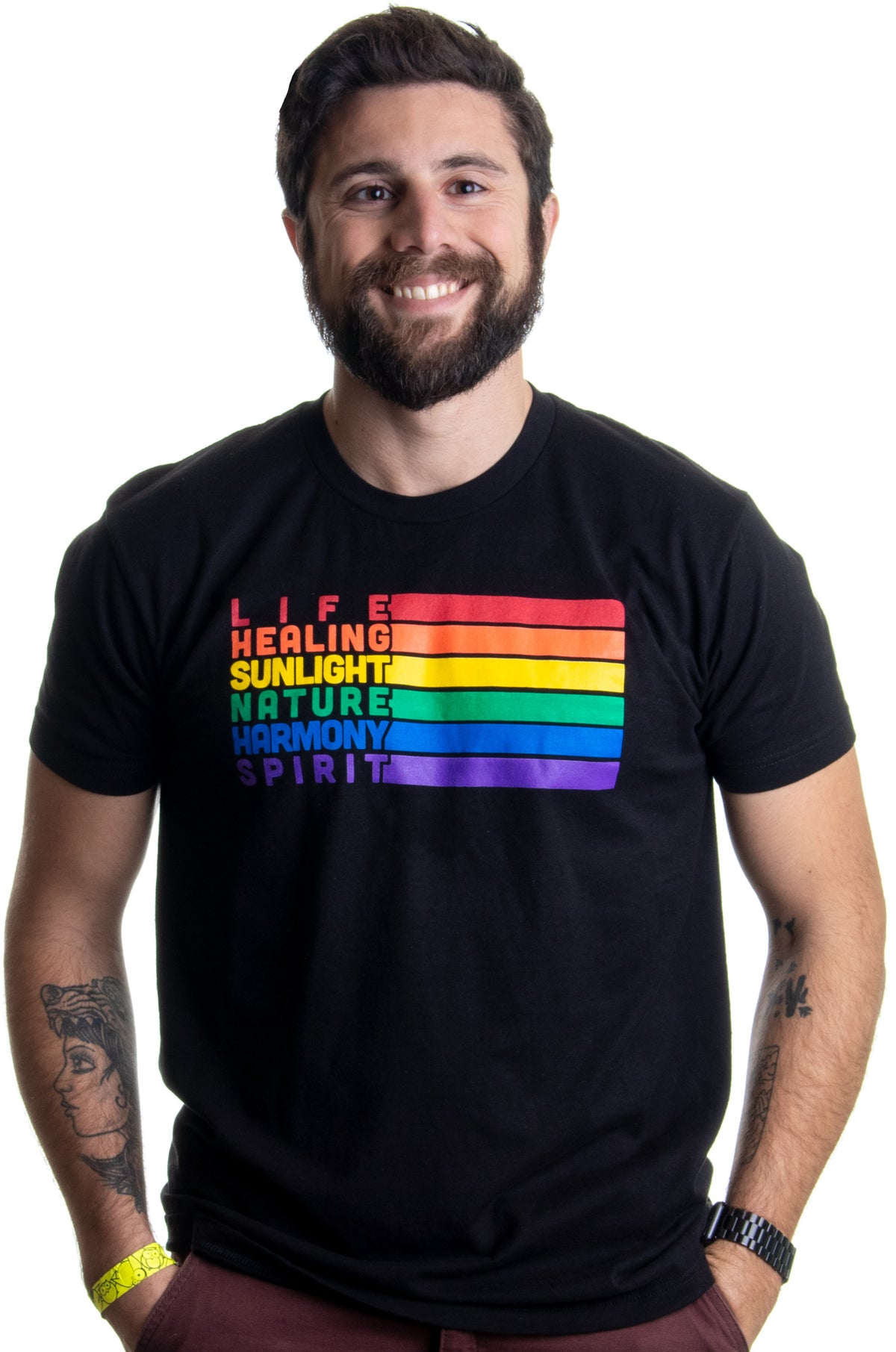 Pride Flag Meaning | Lesbian Gay Bisexual Transgender LGBTQ Men Women T-shirt