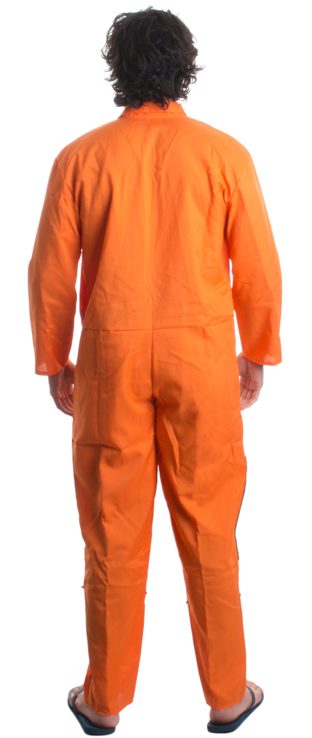 Prisoner Jumpsuit | Orange Prison Inmate Halloween Costume Unisex Jail Criminal