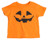 Little Boys' Pumpkin Face Jack O' Lantern | Cute Toddler Halloween T-shirt