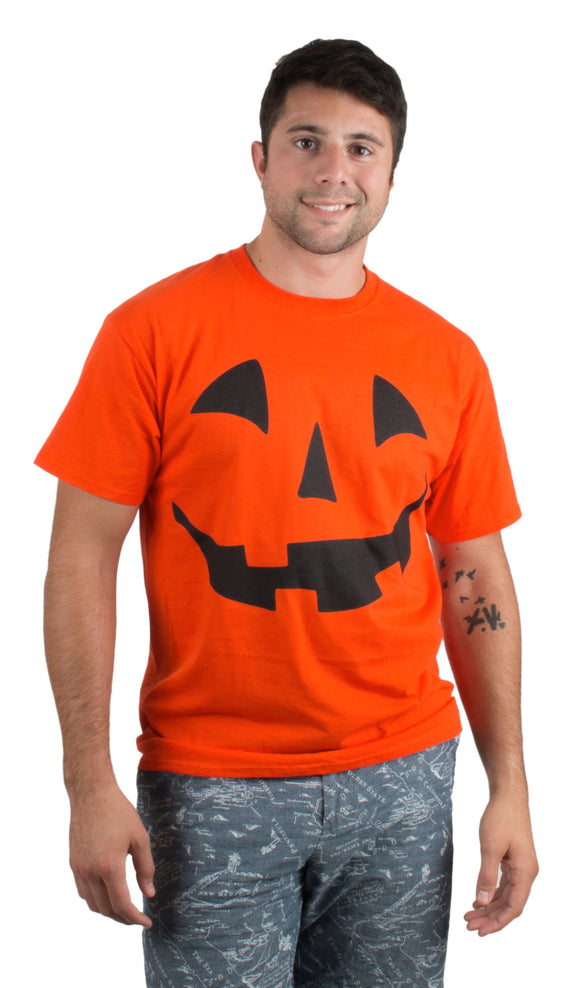 Giant Jack O' Lantern Face | Halloween Pumpkin Fun Unisex T-shirt for Men Women