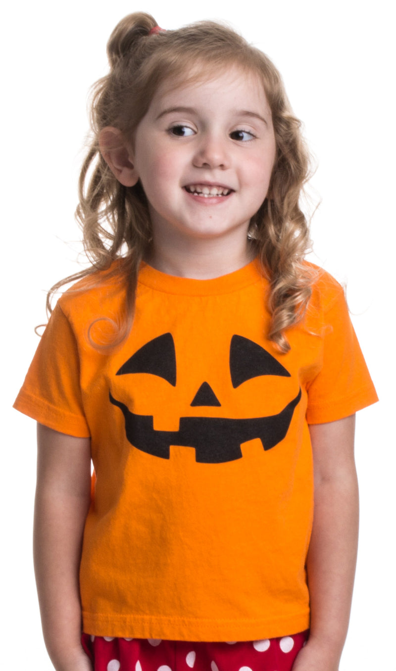 Little Boys' Pumpkin Face Jack O' Lantern | Cute Toddler Halloween T-shirt