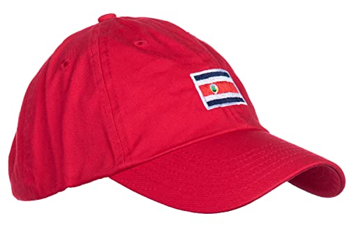 Costa Rica Flag Hat | Countries of The World National Pride Nation Flag Baseball Low Profile Dad Hat for Men Women